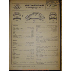 Volkswagen Vw 1300 11 F1 Fiche Technique