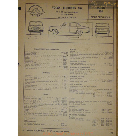 Volvo 164 Fiche Technique