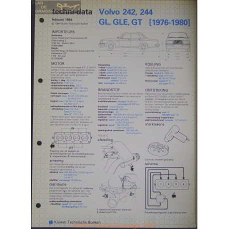 Volvo 242 244 Gl Gle Gt Techni 1984