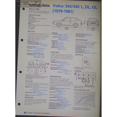 Volvo 343 345 L Dl Gl Techni 1982