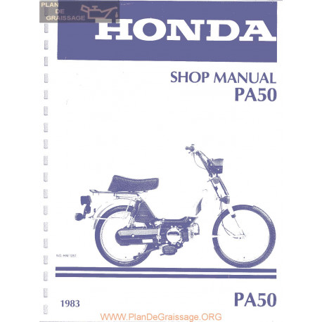 Honda Pa50 Manual 1983
