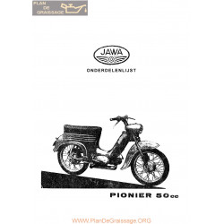 Jawa 555 Pioner 1958 Allemand Spare Parts List