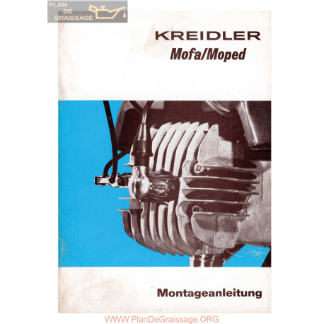 Kreidler Mofa Moped Mf4 Mp1 Monovitesse Manuel 1972