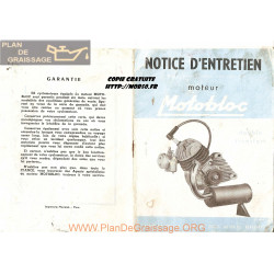 Motobloc Moteur Notice Entretien