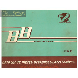 Peugeot Bb Centri Catalogue Pieces 1959