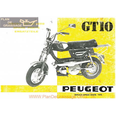 Peugeot Gt10 C Pieces Detachees 1976
