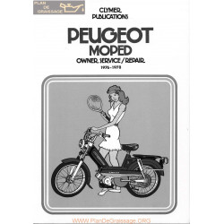 Peugeot Moped 103 Anglais Service Repair