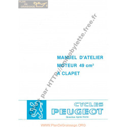 Peugeot Moteur 49cc Clapet Double Vario Manuel 1981