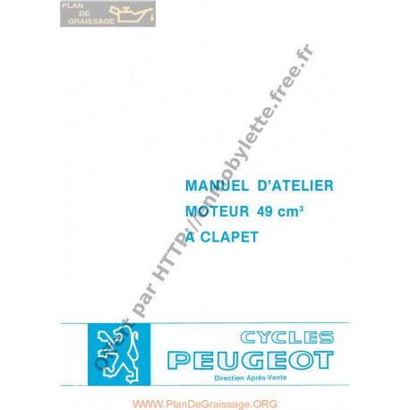 Peugeot Moteur 49cc Clapet Double Vario Manuel 1981