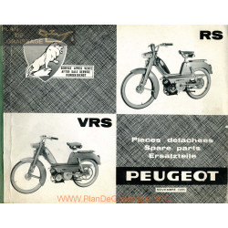 Peugeot Rs Vrs Pieces Detachees 1965