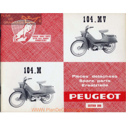Peugeot S 104 M Mv Pieces Detachees 1966