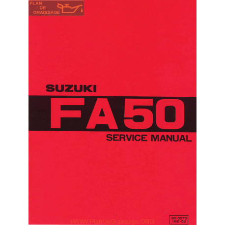 Suzuki Fa50 Service Manual 1980 Engl