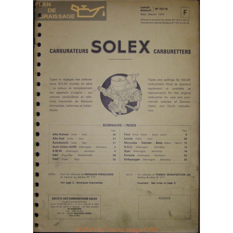 General Solex Cahier 727 R 1974