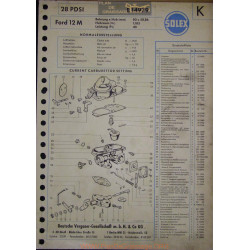 Solex 28 Pdsi E15979 Ford 12m