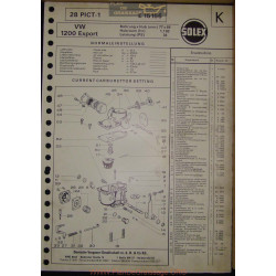 Solex 28 Pict E15156 Vw 1200 Export Bis