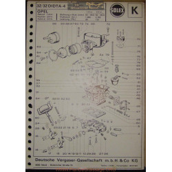 Solex 32 32 Didta 4 E15333 E15426 Opel Rekord Kapitan Admiral 1900 2800