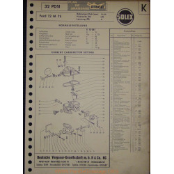 Solex 32 Pdsi E15081 Ford 12m Ts
