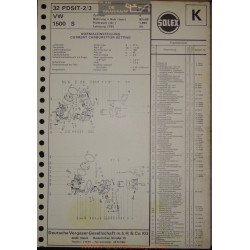 Solex 32 Pdsit E15001 E15002 Vw 1500 S Ver2