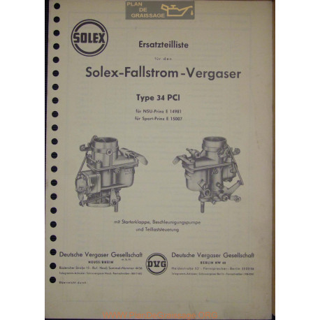 Solex 34 Pci E14981 E15007 Nsu Prinz Sport