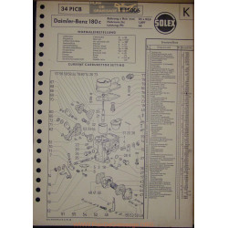 Solex 34 Picb E15006 Daimler Benz 180c Bis