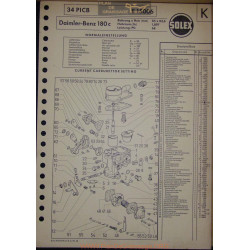 Solex 34 Picb E15006 Daimler Benz 180c Bis