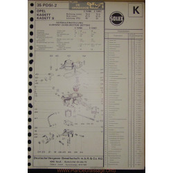 Solex 35 Pdsi 2 E15486 E15487 Opel Kadett S