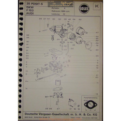 Solex 35 Pdsit E15496 Dkw F103 Audi