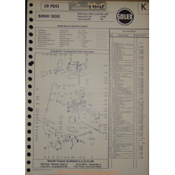 Solex 38 Pdsi E15147 Bmw 1800