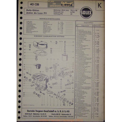 Solex 40 Cib E14994 Auto Union Junior Luxe F11