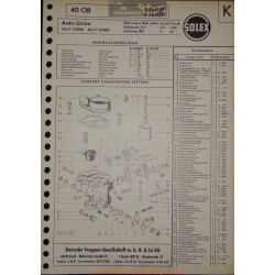 Solex 40 Cib E15087 E15107 Auto Union F12 800 900