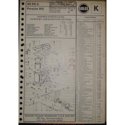 Solex 40 Pii 4 E15265 E15390 Porsche 912