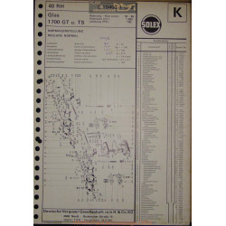 Solex 40 Rh E15403 Glas 1700 Gt Ts