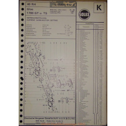 Solex 40 Rh E15403 Glas 1700gt Ts