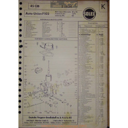 Solex 45 Cib E15134 Auto Union F102