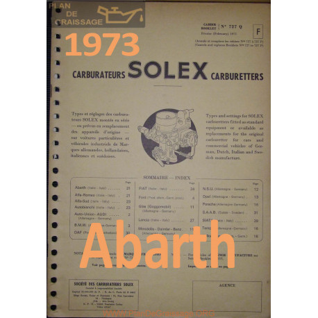 Solex Cahier 727 Q 1973 Abarth