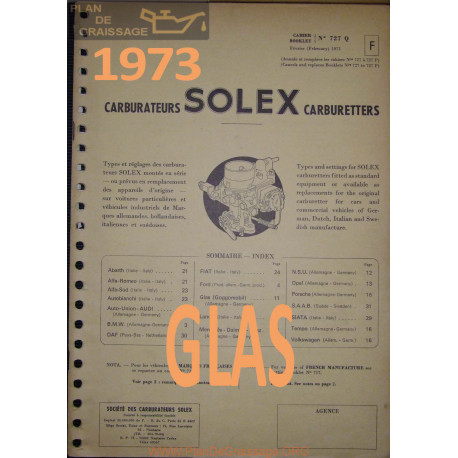 Solex Cahier 727 Q 1973 Glas
