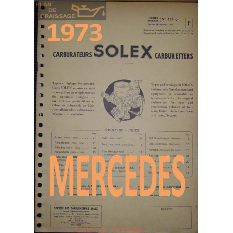 Solex Cahier 727 Q 1973 Mercedes