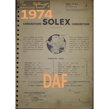 Solex Cahier 727 R 1974 Daf