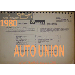 Solex Cahier 727 V 1980 Auto Union