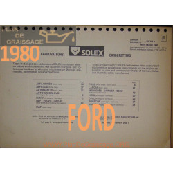 Solex Cahier 727 V 1980 Ford