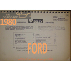 Solex Cahier 727 V 1980 Ford