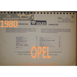Solex Cahier 727 V 1980 Opel