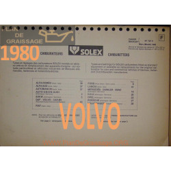 Solex Cahier 727 V 1980 Volvo