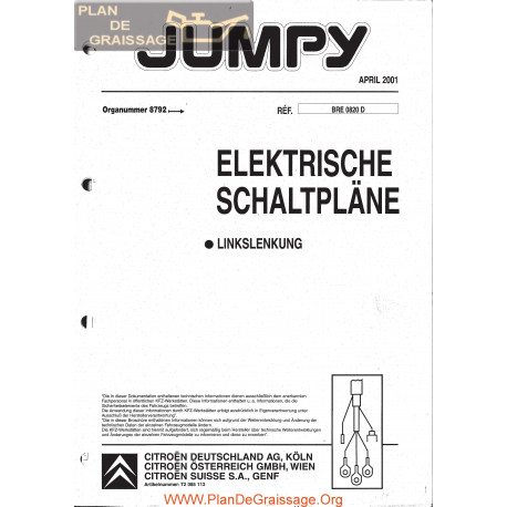 Citroen Jumpy 1991 Electric Wires 8792 Bre 0820 D