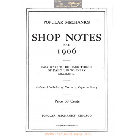 Shop Notes 1906 Popular Mechanics Volume2 1906