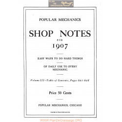 Shop Notes 1907 Popular Mechanics Volume3 1907