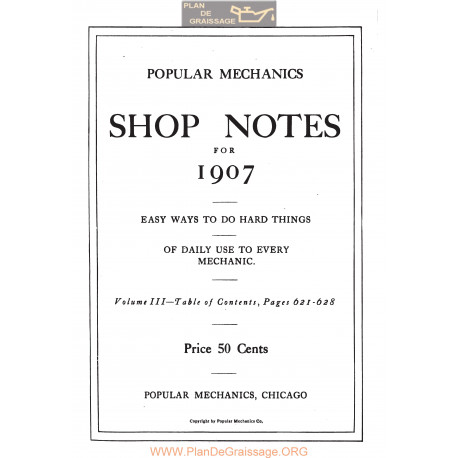 Shop Notes 1907 Popular Mechanics Volume3 1907