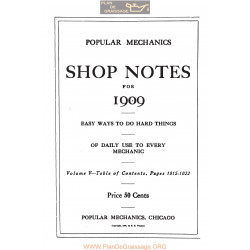 Shop Notes 1909 Popular Mechanics Volume5 1909