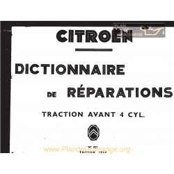 Citroen Ta 11cv 4cyl Repair Planches 1954