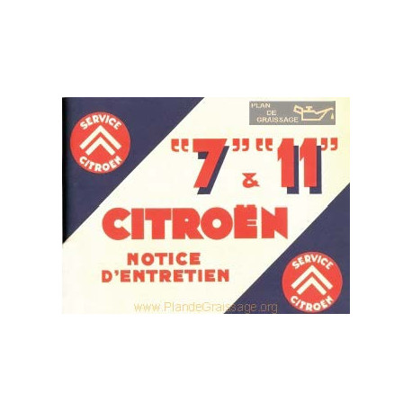 Citroen Ta 7 11 Cv Notice Entretien